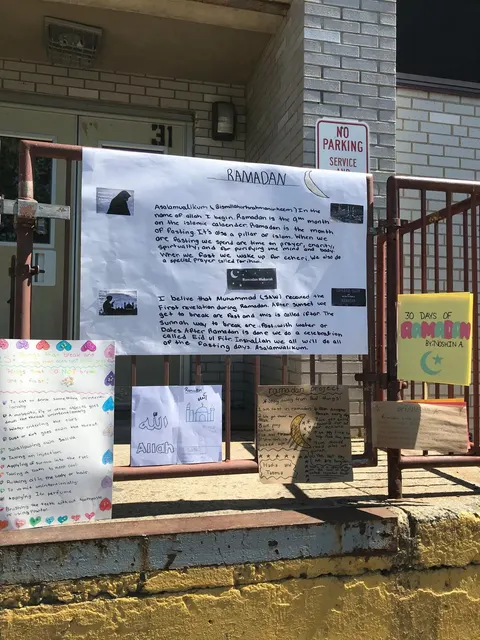 A display of community learning projects