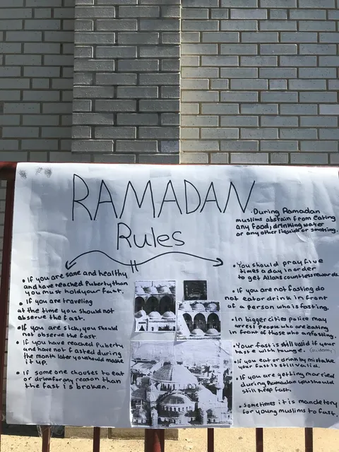 A display of community learning projects